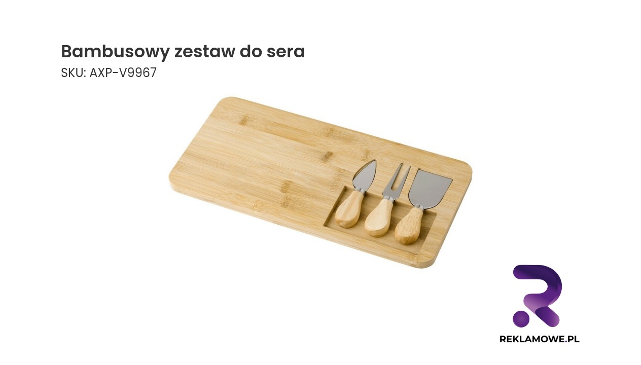 Bambusowy zestaw do sera Ekologiczny bambusowy zestaw do sera na eleganckiej desce