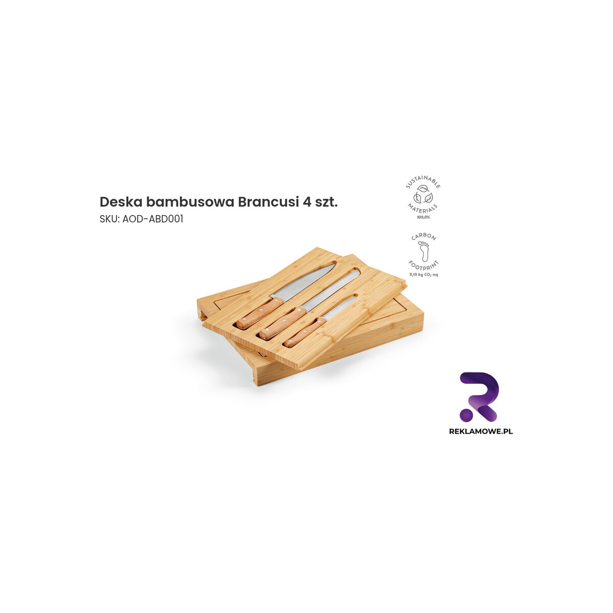 Deska bambusowa Brancusi 4 szt. – zestaw desek bambusowych
