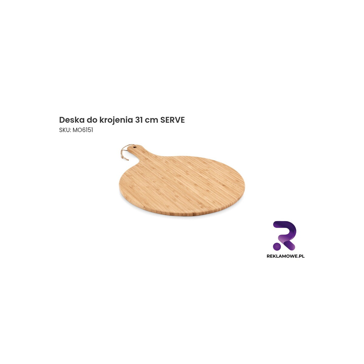Deska do krojenia 31 cm SERVE - praktyczna deska kuchenna do krojenia i serwowania